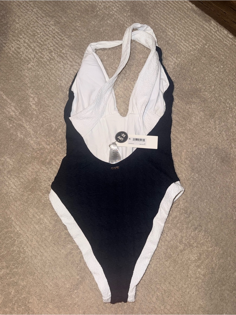L’AGENCE Lisa Color Blocked One Piece Swimsuit XS - Picture 5 of 9
